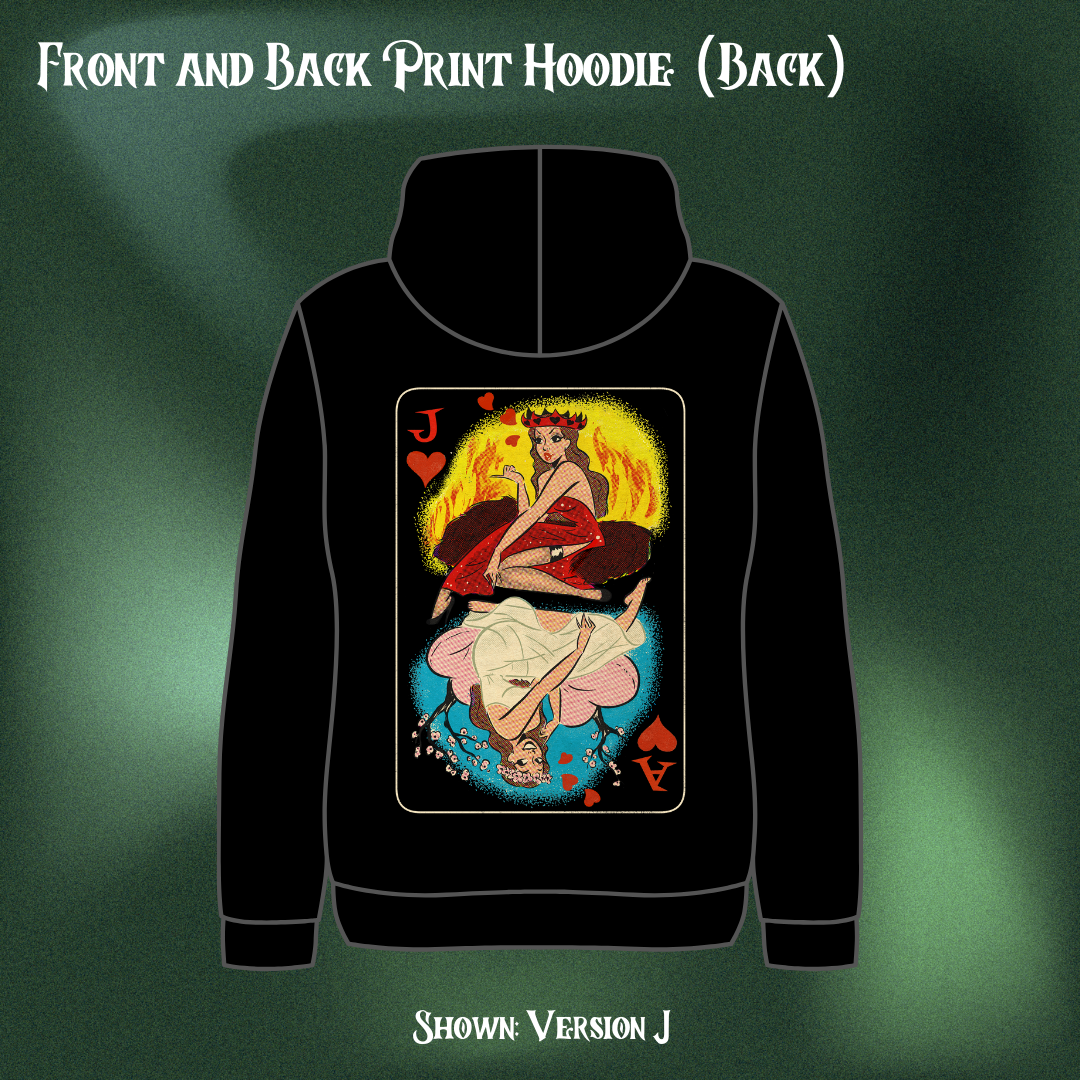 Queen of Hearts - Front and Back Print Hoodie (PREORDER)