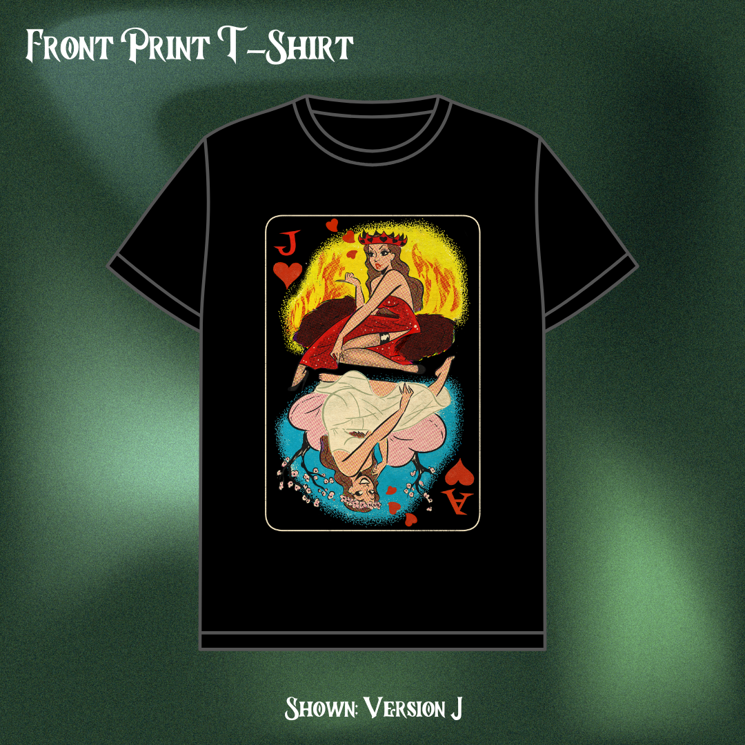 Queen of Hearts - Front Print T-Shirt (PREORDER)