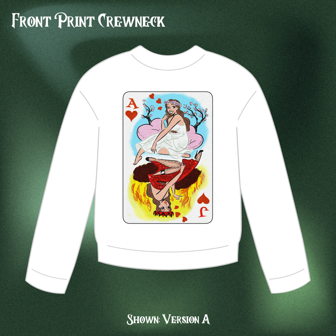 Queen of Hearts - Front Print Crewneck (PREORDER)