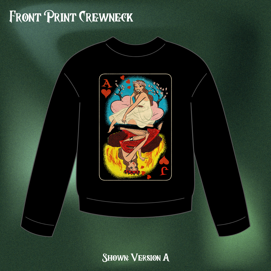 Queen of Hearts - Front Print Crewneck (PREORDER)