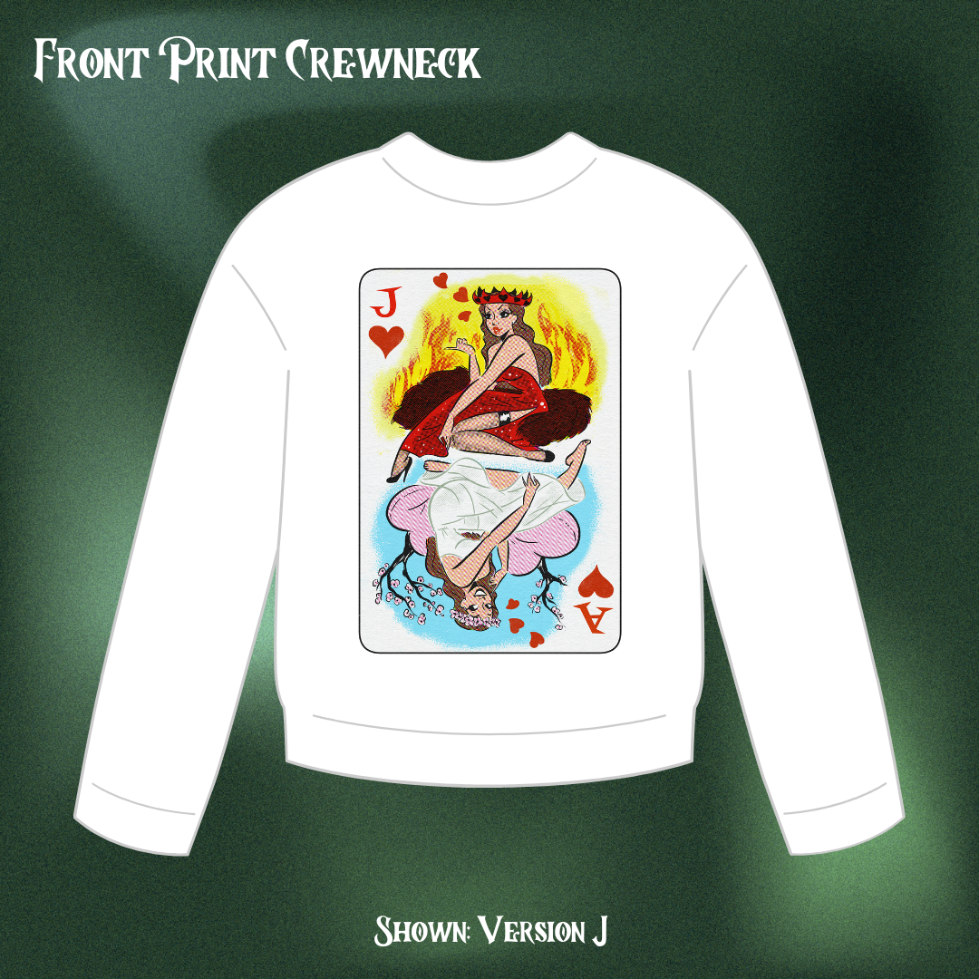 Queen of Hearts - Front Print Crewneck (PREORDER)