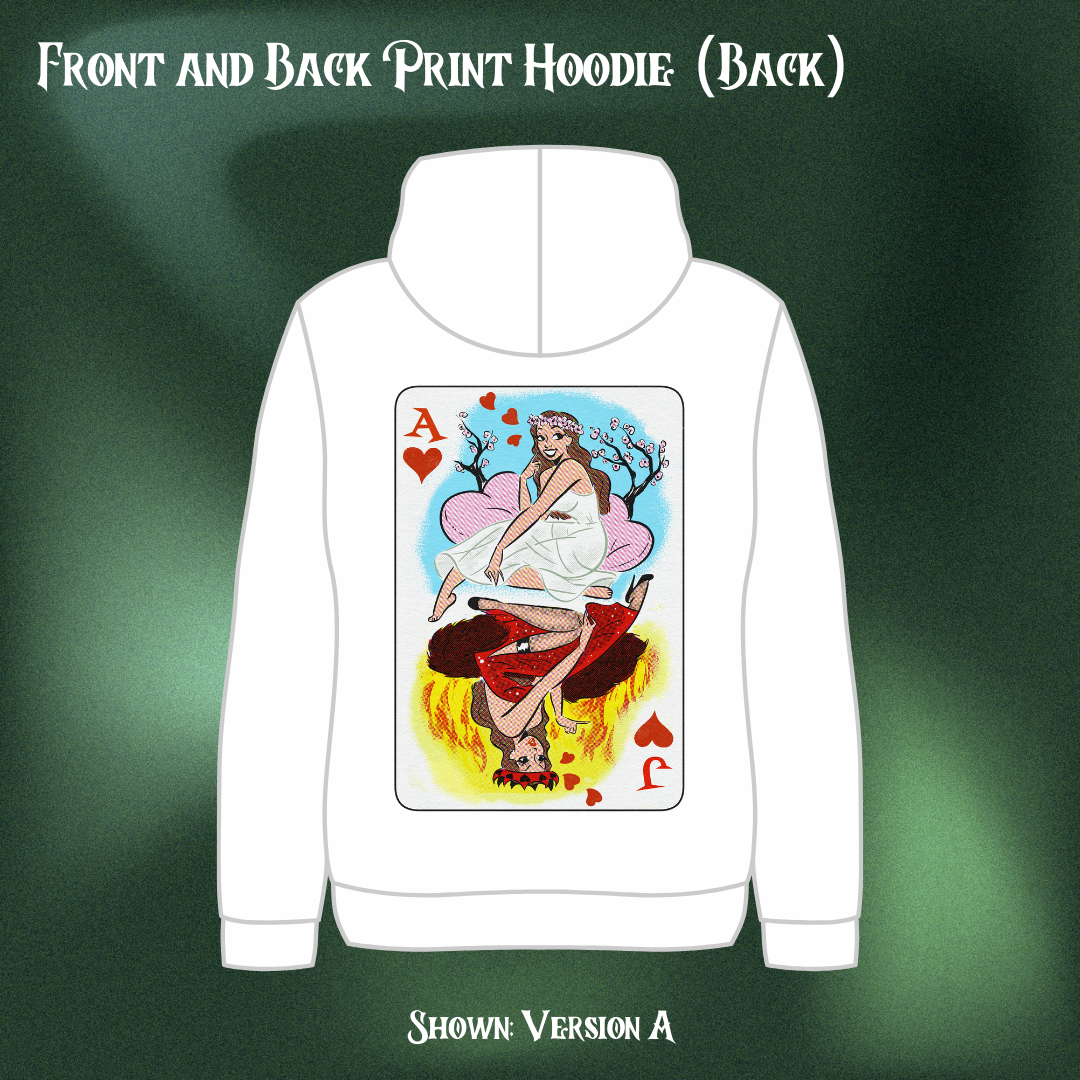 Queen of Hearts - Front and Back Print Hoodie (PREORDER)