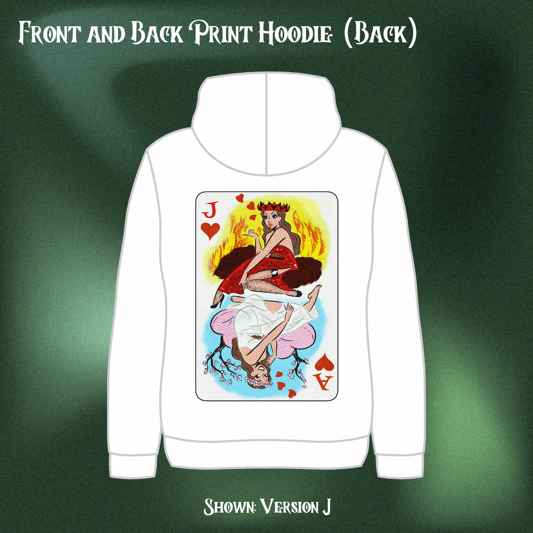 Queen of Hearts - Front and Back Print Hoodie (PREORDER)
