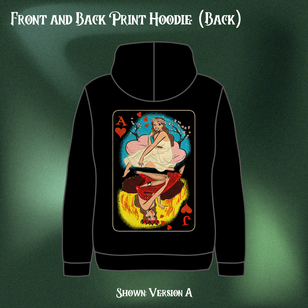 Queen of Hearts - Front and Back Print Hoodie (PREORDER)